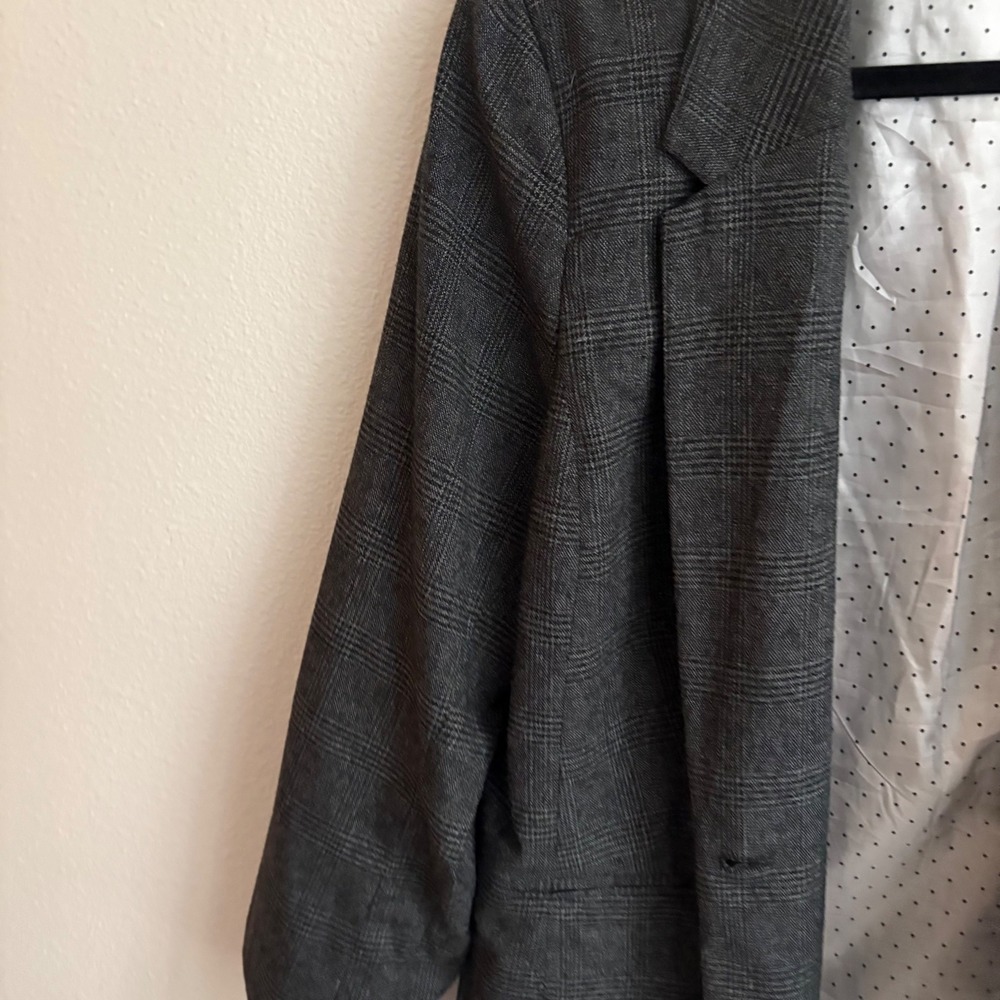Kensie Women's Gray Plaid Blazer Jacket XL Button Front - Picture 4 of 8